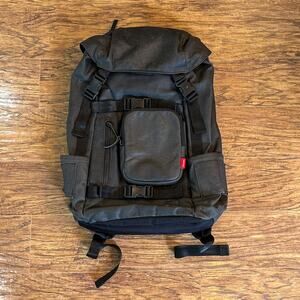 Nixon Dark Grey Black Landlock 30L Multi-Pocket Skateboard Tactical Backpack Bag